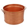 Hammered Pattern Galvanized Farmhouse Style Tub, Copper