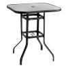 Outdoor  Umbrella tempered glass Dining Table