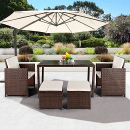 Outdoor Dining Table and Chair Set