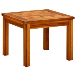 Patio Coffee Table 17.7"x17.7"x14.1" Solid Acacia Wood