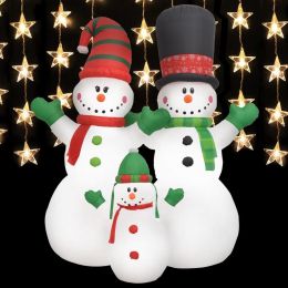 Christmas Inflatable Snowmen Family LED IP44 94.5"