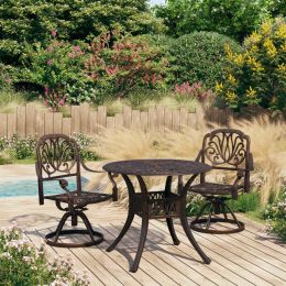 3 Piece Bistro Set Cast Aluminum Bronze