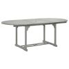Patio Table Gray 78.7"x39.4"x29.1" Solid Acacia Wood