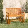 Patio Swing Bench 43.3" Solid Acacia Wood