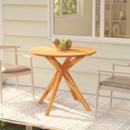 Patio Table 33.5"x33.5"x29.5" Solid Wood Acacia