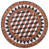 Mosaic Bistro Table Brown 23.6" Ceramic