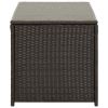 Garden Storage Box Poly Rattan 39.3"x19.6"x19.6" Brown