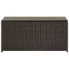 Garden Storage Box Poly Rattan 39.3"x19.6"x19.6" Brown