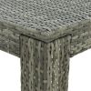 Garden Bar Table Gray 23.8"x23.8"x43.5" Poly Rattan