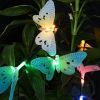 2 Pack Solar String Lights 12.48Ft 12 LEDs Butterfly Lights IP44 Waterproof Multi-Color Lights