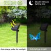 2 Pack Solar String Lights 12.48Ft 12 LEDs Butterfly Lights IP44 Waterproof Multi-Color Lights