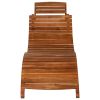 3 Piece Sun Lounger with Tea Table Solid Acacia Wood