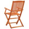 Folding Garden Chairs 8 pcs Solid Eucalyptus Wood