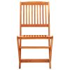 Folding Garden Chairs 4 pcs Solid Eucalyptus Wood