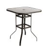 Outdoor  Umbrella tempered glass Dining Table