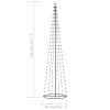 Christmas Cone Tree Cold White 136 LEDs Decoration 27.6"x94.5"