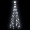 Christmas Cone Tree Cold White 100 LEDs Decoration 27.6"x70.9"