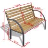 Garden Bench 47.2' Wood and Iron