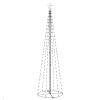 Christmas Cone Tree Cold White 136 LEDs Decoration 27.6"x94.5"