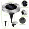 4pcs Solar Ground Light Waterproof Buried Light In-Ground Path Deck Lawn Patio Light 4LED