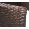 Garden Chairs 2 pcs Poly Rattan Brown