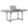 Patio Table Gray 78.7"x39.4"x29.1" Solid Acacia Wood