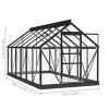 Glass Greenhouse Anthracite 61"x117.3"x75.2" Aluminum