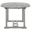 Patio Table Gray 78.7"x39.4"x29.1" Solid Acacia Wood