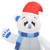 Christmas Inflatable Polar Bear LED Indoor and Outdoor 94.5" (US only)