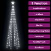 Christmas Cone Tree Cold White 136 LEDs Decoration 27.6"x94.5"