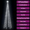 Christmas Cone Tree Cold White 136 LEDs Decoration 27.6"x94.5"