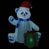 Christmas Inflatable Polar Bear LED Indoor and Outdoor 94.5" (US only)