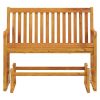 Patio Swing Bench 43.3" Solid Acacia Wood