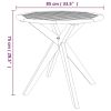 Patio Table 33.5"x33.5"x29.5" Solid Wood Acacia