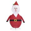 Decorative Christmas Santa Claus Figure LED Luxury Fabric 35.4"