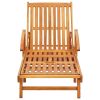Sun Loungers 2 pcs with Table and Cushions Solid Acacia Wood
