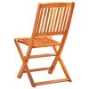 Folding Garden Chairs 4 pcs Solid Eucalyptus Wood