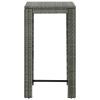 Garden Bar Table Gray 23.8"x23.8"x43.5" Poly Rattan