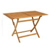 5 Piece Patio Dining Set Solid Teak Wood