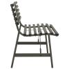 Patio Bench 43.3" Steel Black