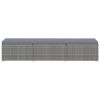 3 Piece Garden Sun Loungers with Tea Table Poly Rattan Gray