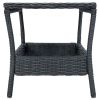 3 Piece Garden Lounge Set with Cushions Poly Rattan Dark Gray