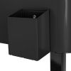 80Qt Black Box Black Square Foot Tube With Drain Pipe Freezer Incubator