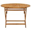 Folding Garden Table 43.3" Solid Acacia Wood