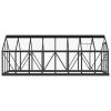 Glass Greenhouse Anthracite 61"x155.7"x75.2" Aluminum