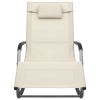 Sun Lounger Textilene Cream and Gray
