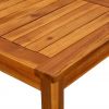 Patio Coffee Table 17.7"x17.7"x14.1" Solid Acacia Wood