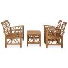 4 Piece Garden Lounge Set Solid Acacia Wood
