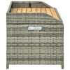 Garden Storage Bench 47.2" Poly Rattan Gray