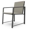 Outdoor Patio Furniture Set Garden Armchair Coffee Side Table,Black Frame, Modern Design